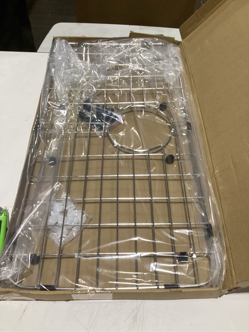 Condition photo showing Good Condition for Serene Valley 25-1/4" X 12-1/2“ Sink Grid, Rear Drain with Corner Radius 1-1/2", NLW2513R