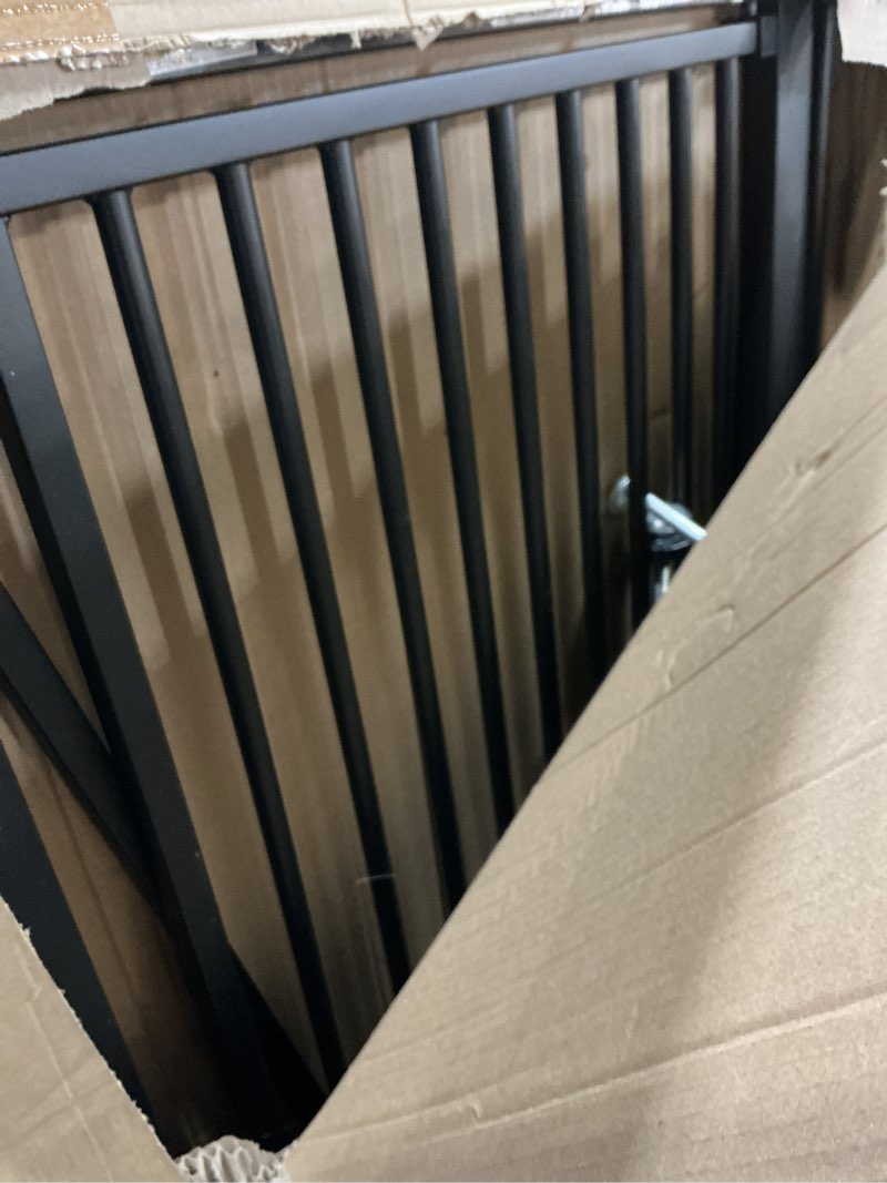 Condition photo showing Good Condition for lumizone extra tall cat gate 55.12" high pressure mounted extra wide 2025 new (17 sizes) 1.37" gap no drilling auto-close one-handed operation tall pet gate for dogs(black, 55.12" h x 29.92"-34.24" w) 55.12" h-black 29.92"-34.24" w