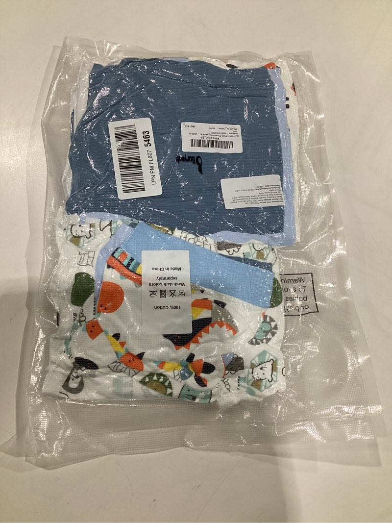 Condition photo showing New/Like New for Buryeah 4 Pack Preemie Swaddle Blanket Wrap Set with Hat for Baby Boys Girls 3-7 Lbs Preemie Newborn Clothes Sleepers Cap Blue Safari