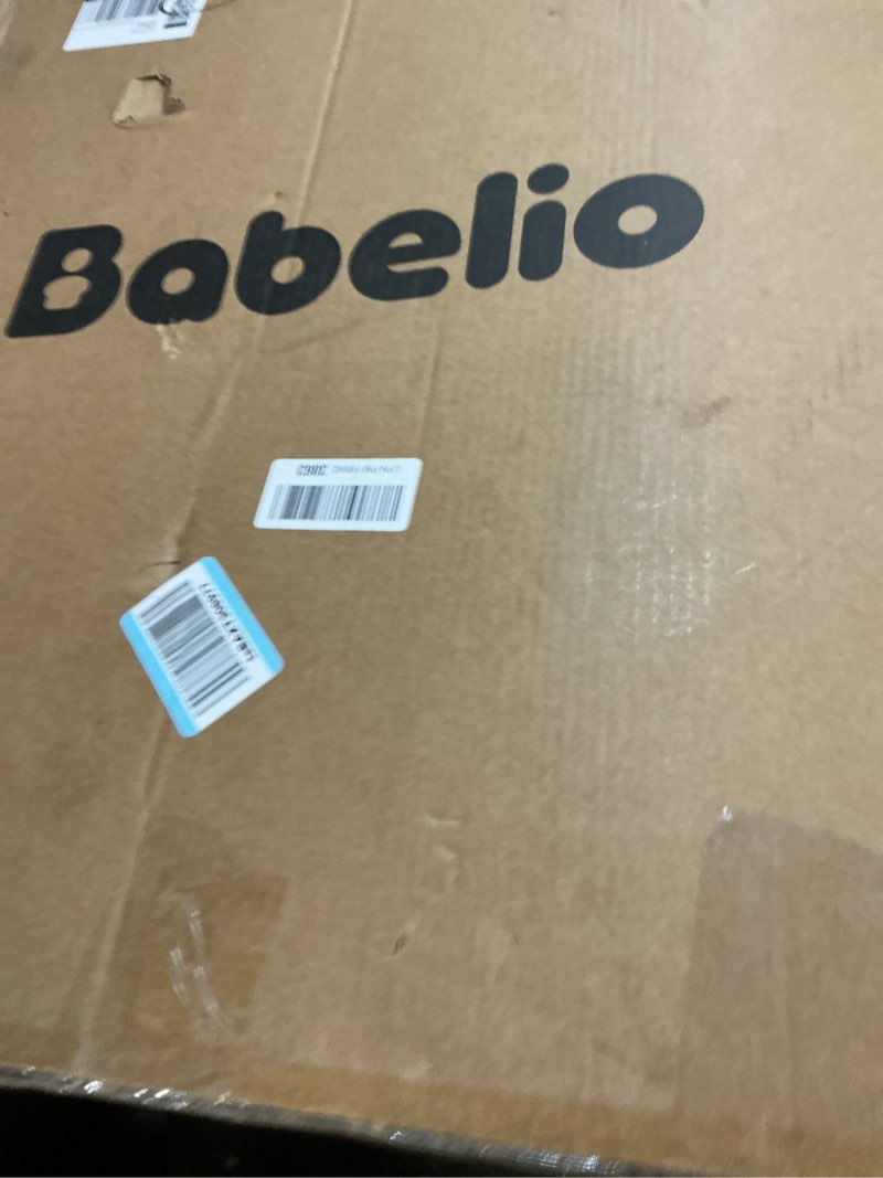 Condition photo showing New/Like New for BABELIO 26-28.5 Inch Narrow Easy Install Baby Gate, 30 Inch Tall Auto-Close Metal Pet Gate for Small Stairs and Doorways, NO Drilling Pressure Mounted, NO Extensions, White White 30" High, 26-28.5" Wide