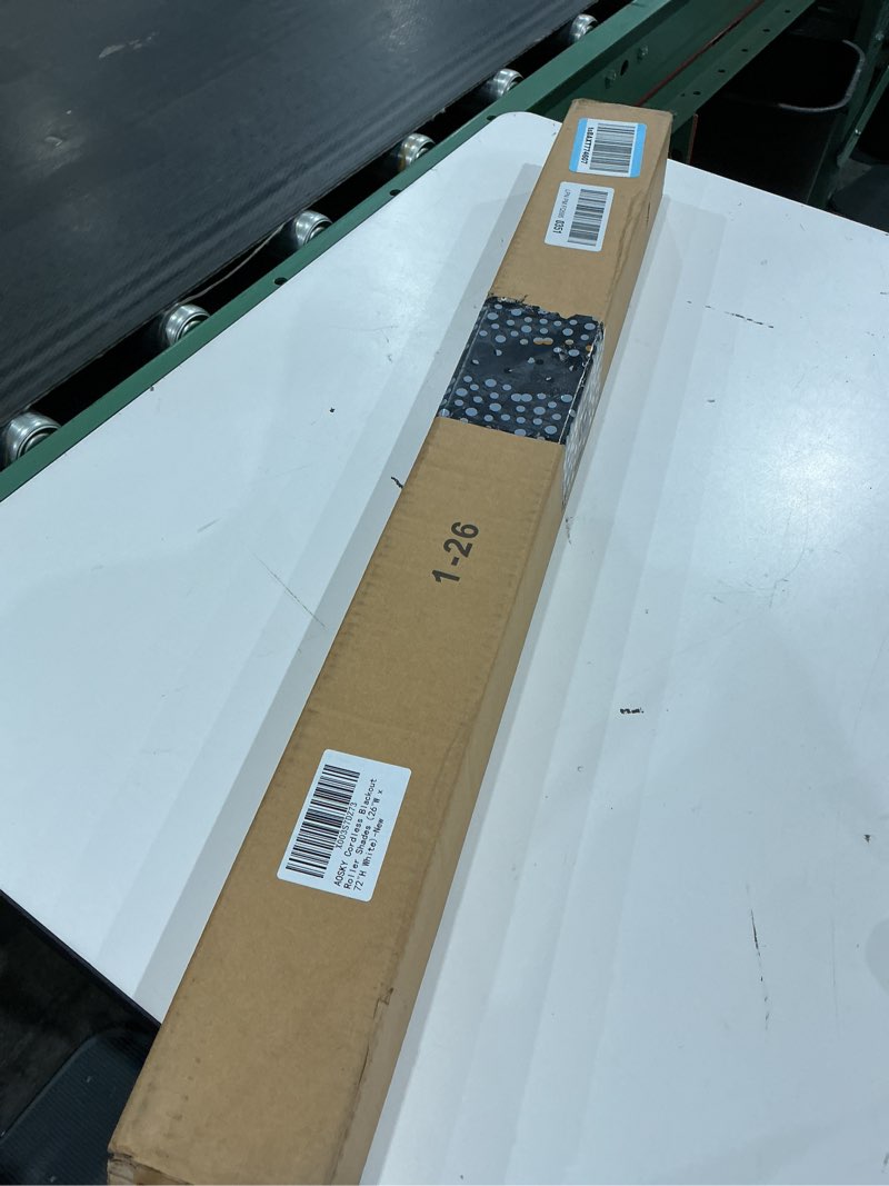 Condition photo showing Good Condition for aosky cordless roller shades blackout blinds for windows room darkening rolled up shades with spring system, uv protection window shades door blinds for home and office (26" w x 72" h,white) 26"w x 72"h white