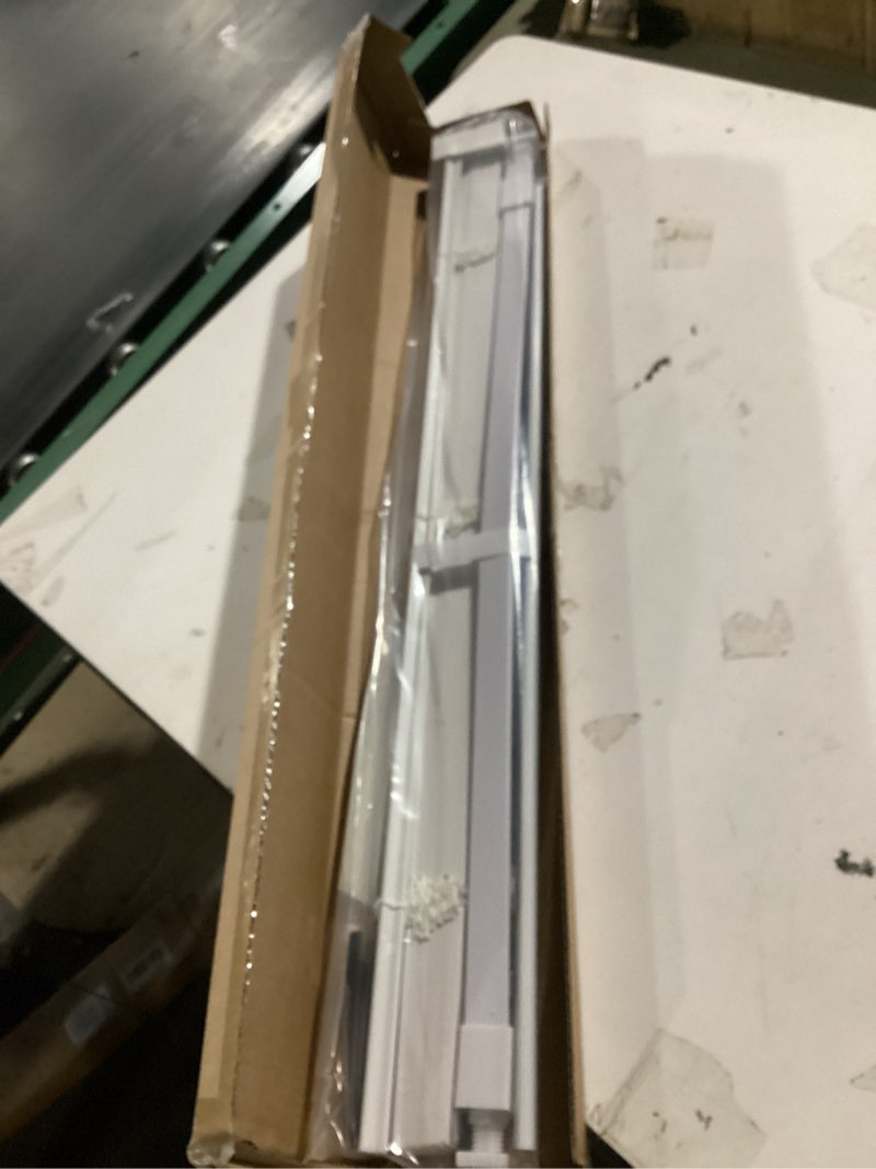 Condition photo showing As Is for lazblinds no drill blinds for indoor windows, cordless 1" vinyl mini blinds, privacy s-curve blinds for windows, room darkening horizontal window blinds and shades for home, 32" w x 48" h, white white 32" w x 48" h
