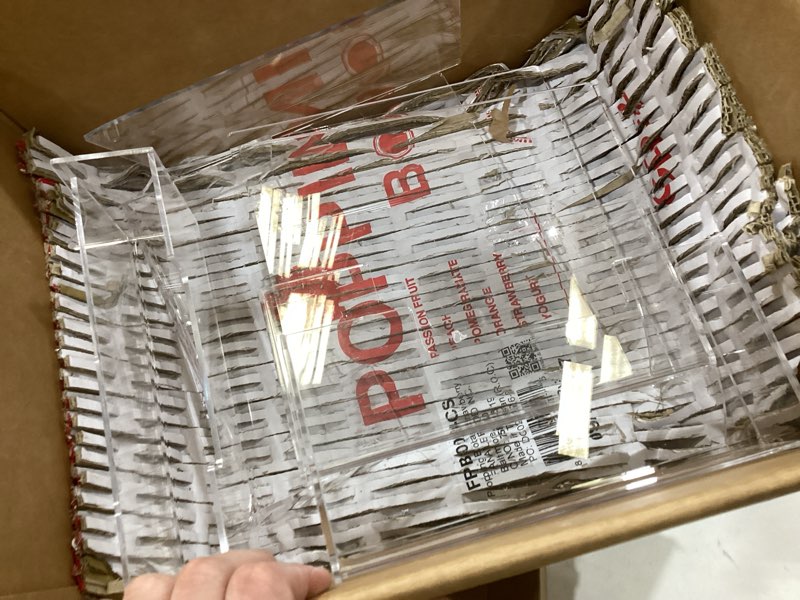 Condition photo showing As Is for 4 pack acrylic brochure holder 8.5 x 11 inches, clear acrylic literature holder, plastic flyer stands for displaying magazines, pamphlets, documents, booklets, menu, journals countertop organizer 4 pack8.5 x 11 inches