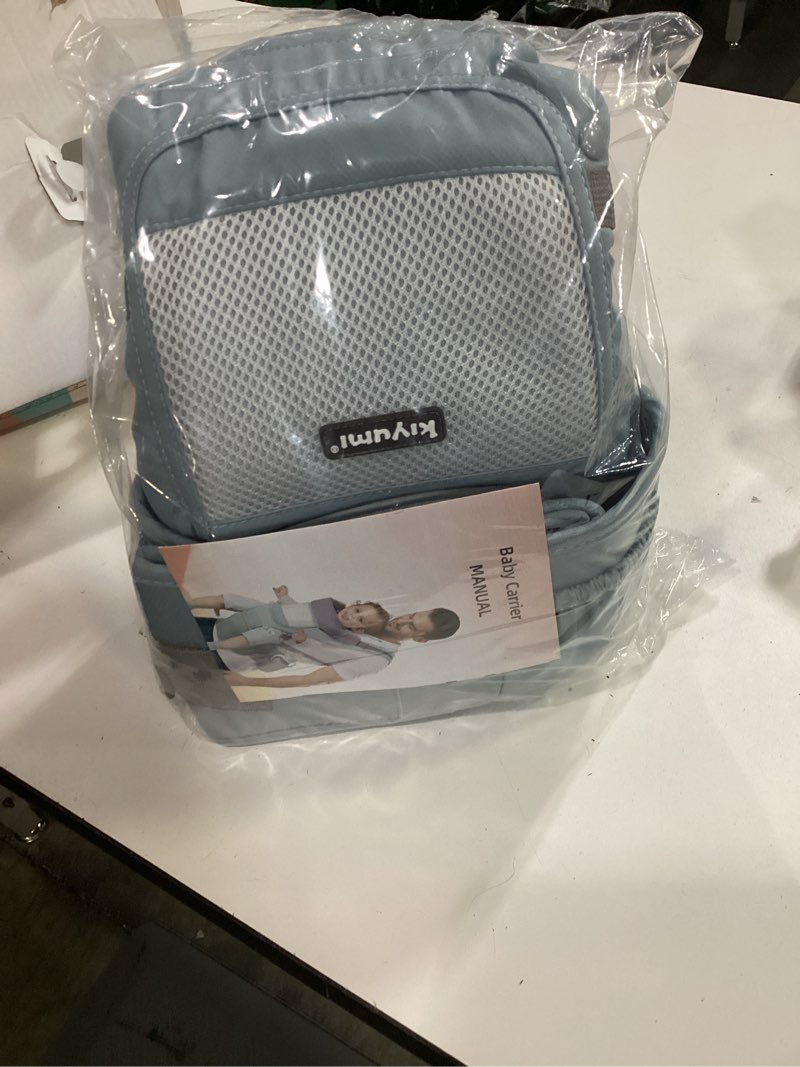 Condition photo showing Good Condition for kiyumi baby carrier with hip seat, 6- in-1 baby carrier newborn to toddler, ergonomic m position, head support and breathable mesh,adjustable removable baby sling carrier (7-45 lbs), starskyblue light blue