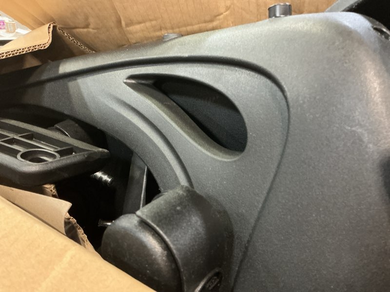 Condition photo showing Good Condition for Primy Drafting Chair Tall Office Chair with Flip-up Armrests Executive Ergonomic Computer Standing Desk Chair with Lumbar Support and Adjustable Footrest Ring (Black) 934-Z Black