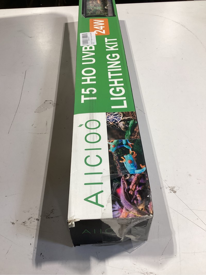 Condition photo showing New/Like New for aiicioo t5 uvb lighting combo kit - desert 10.0 terrarium hood light fixture & high output t5 ho uvb bulb for reptiles chameleon gecko (22inch 24w) 10.0 desert 22inch 24w