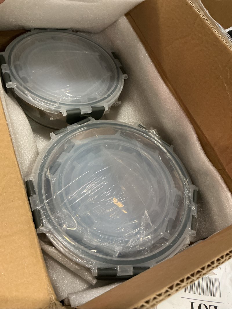 Condition photo showing Good Condition for m mcirco 30 pieces glass food storage containers with snap locking lids,glass meal prep containers set - airtight lunch containers, microwave, oven, freezer and dishwasher gray