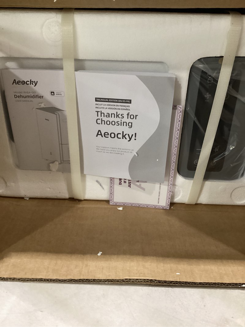Condition photo showing New/Like New for 4500 Sq.Ft Most Efficient Energy Star 2025 Dehumidifier,AEOCKY Max 80 Pint/Day Smart Compressor Dehumidifier with Drain Hose, Intelligent Humidistat,for Basement,Bedroom,Home,Bathroom 80 Pints - 4500 Sq.Ft