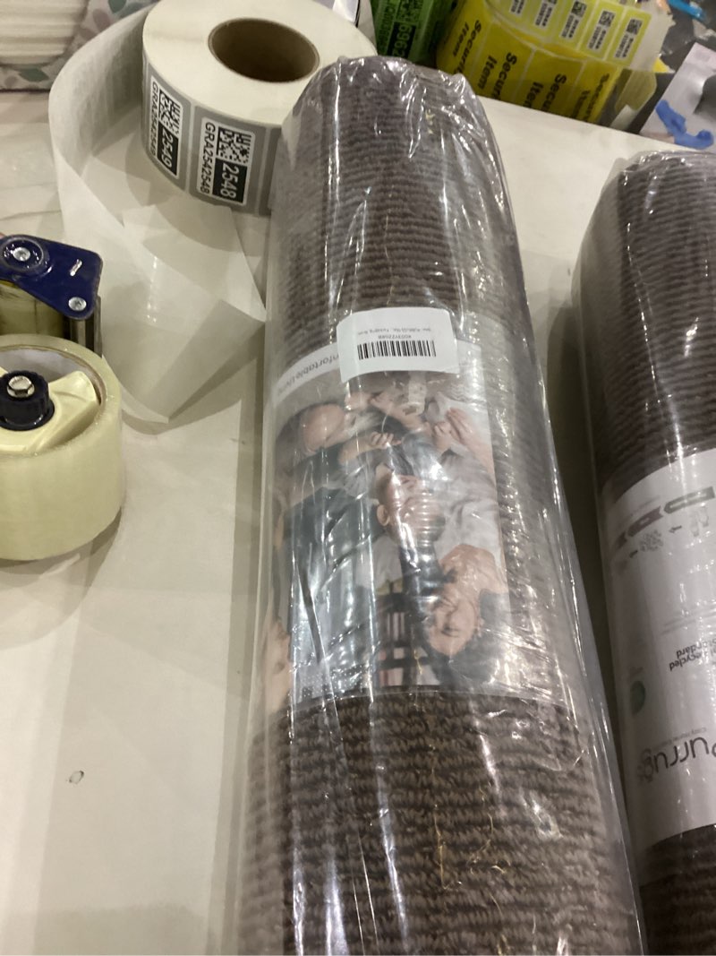 Condition photo showing New/Like New for PURRUGS Machine Washable Kitchen Rug Set [2 PCS] (24" x 36"+ 24" x 60"), Non-Slip/Skid Kitchen Runner Rugs & Floor Mats, Super Absorbent Soft Area Rugs for Sink, Kitchen & Laundry, Brown Brown 24" x 36"+ 24" x 60"