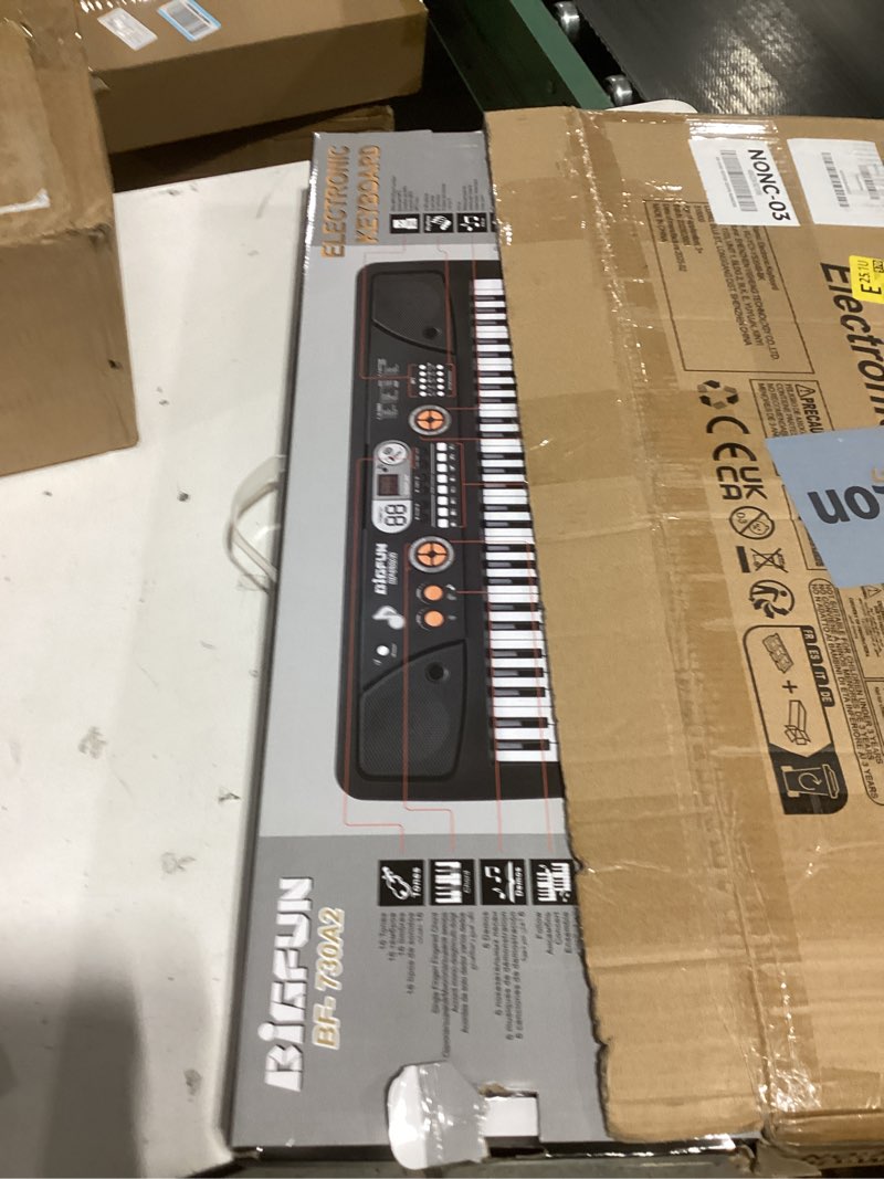 Condition photo showing Good Condition for 61 Key Upgrade Piano Keyboard for Kids Beginners Electronic Keyboards Pianos with LCD Screen Microphone Musical Instrument Toys for 3 4 5 6 7 8 Year Old Boys Girls Gifts