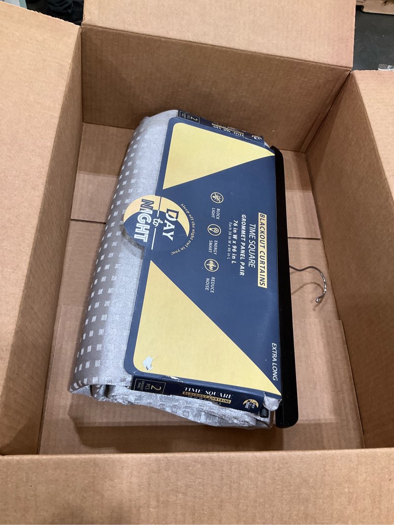 Condition photo showing Good Condition for Pitch Black Solid Thermal Insulated Grommet Blackout Curtains/Drapes for Bedroom Window - Taupe 76" W x 96" L, Machine Washable Window Curtain Panels Bedroom Living Room - Ideal Blackout Solution Taupe Beige 38"W x 96"L (Pack of 2)