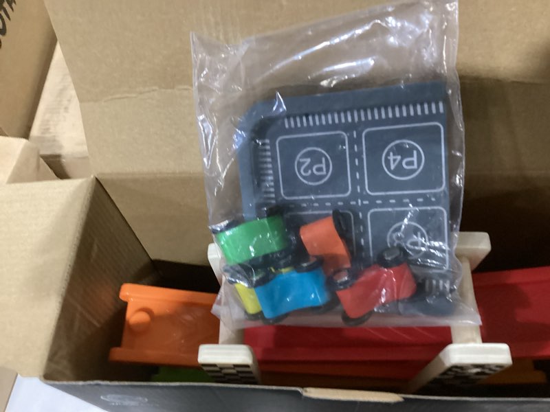 Condition photo showing New/Like New for wood city toddler toys for 1 2 3 years old, wooden car ramp racer toy vehicle set with 5/7 mini cars & race tracks, montessori toys craft gift for toddlers boys and girls (ramp racer-5 layers)