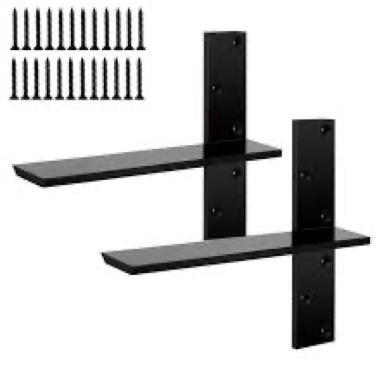 3/8" thick heavy-duty floating shower bench brackets - 14 l x 2.5w wall mount bracket, free hanging 