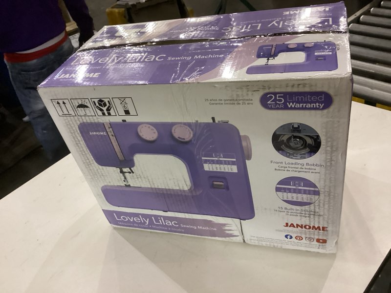 Condition photo showing As Is for Janome 001LOVELY Lovely Lilac Easy-to-Use Sewing Machine Purple