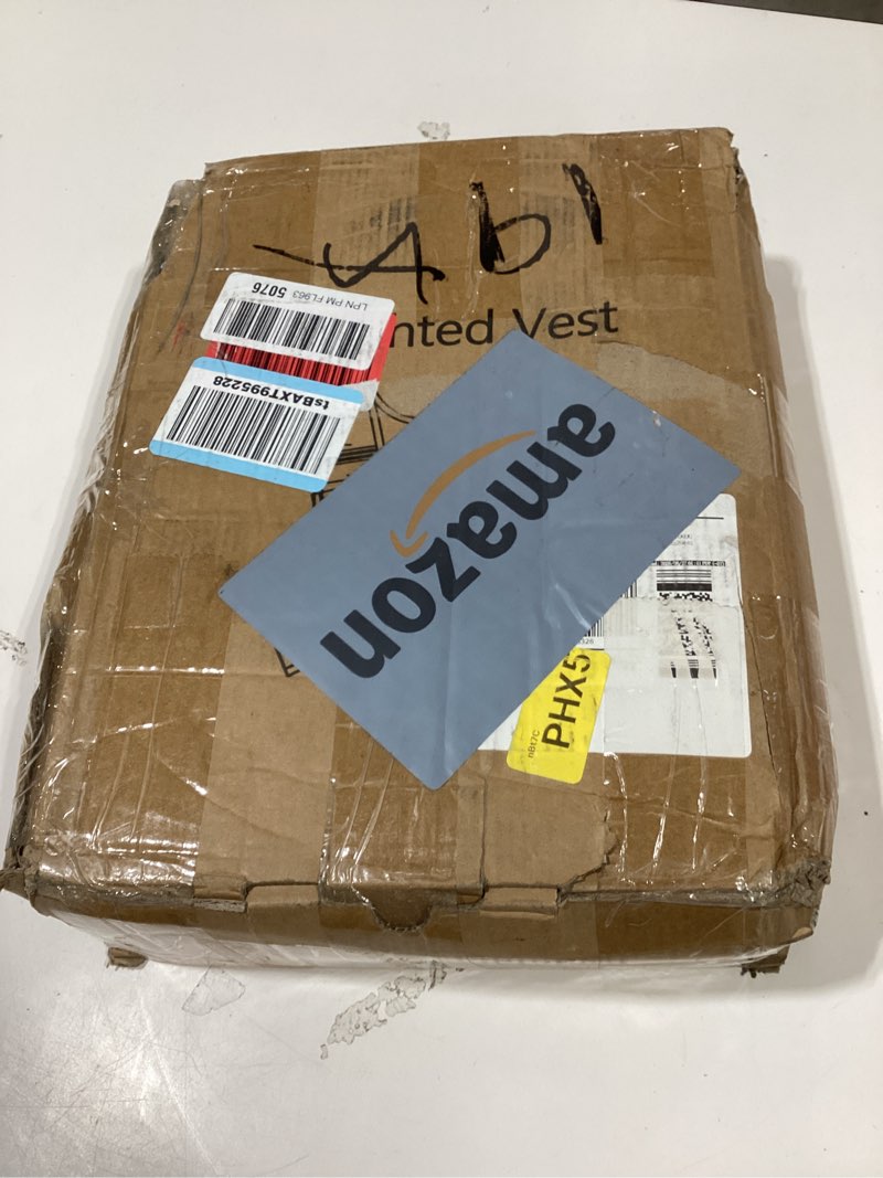 Condition photo showing Good Condition for weighted vest, 6lb/8lb/10lb/12lb/16lb/20lb/25lb/30lb weight vest for men women, body weight vests adjustable with reflective stripe for strength training, running, workout, jogging, walking 30 lb black