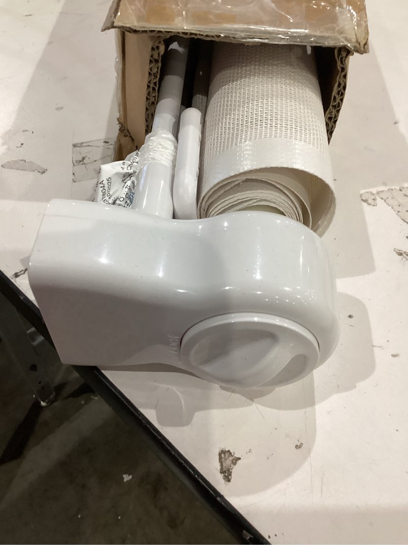 Condition photo showing Good Condition for 59 inch retractable baby gates 34 inch tall, retractable gate with reinforced strip design to prevent crawling through, 5 ft retractable dog gate for stairs, doorways, hallways, indoor/outdoor white 34" tall x 59" wide