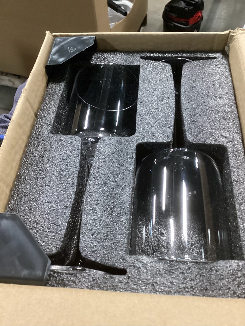 Condition photo showing Good Condition for SANZO Square Wine Glasses Set 8, Wine Glasses, Crystal Wine Glasses 15oz, Elegant Design White Wine Glasses, Red Wine Glasses Set for Home Bar Party (8pcs)