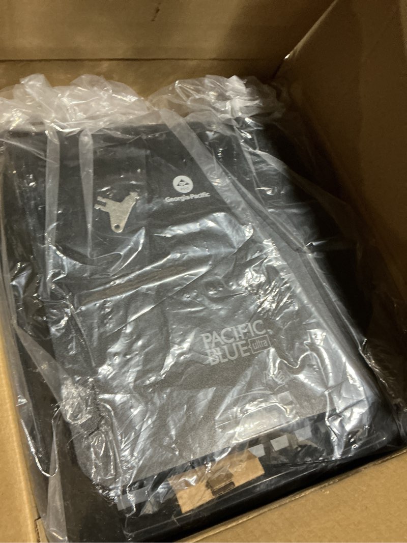 Condition photo showing Good Condition for Pacific Blue Ultra 8" High-Capacity Automated Touchless Paper Towel Dispenser by GP PRO (Georgia-Pacific); Black; 59590; 12.9" W x 9" D x 16" H; 1 Dispenser Dispenser Only, 1 Case