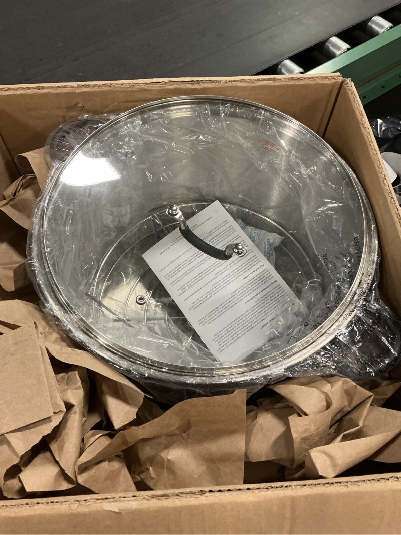 Condition photo showing Good Condition for Cook N Home Water Bath Canner with Jar Rack & Glass Lid, Professional Stainless Steel Canning Pot 20 Quart, with Stay-Cool Handles, Multiuse Pot, Induction Capable