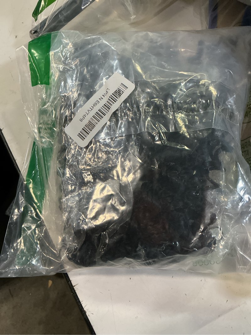 Condition photo showing Good Condition for miracle knots feather crochet hair (jerry curl) - 14" hand-tied synthetic extensions, 100 strands soft cotton core glue-free knotless hair pieces (natural black) 14 inch-1b#-100strands