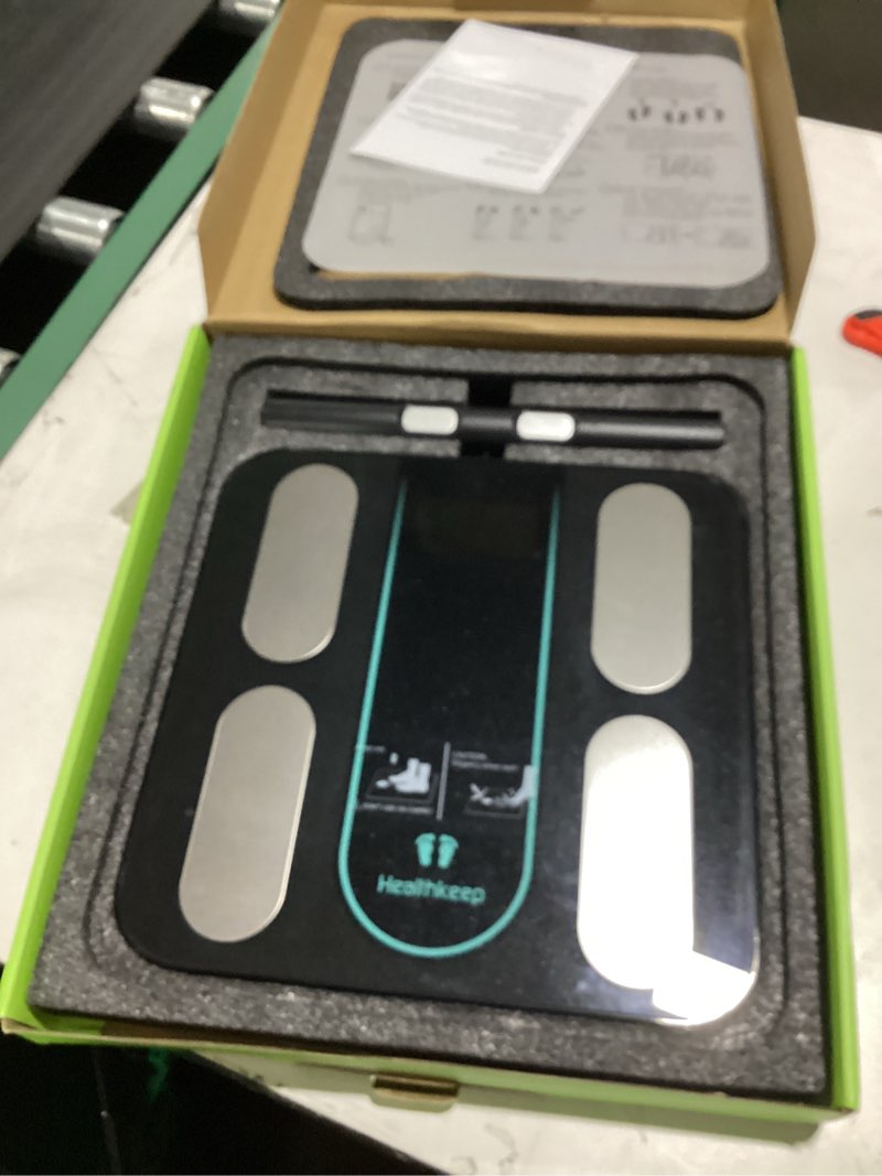 Condition photo showing Good Condition for healthkeep scale for body weight digital bathroom scale with 8 electrodes, 21 body datas dual frequency bia measurement smart weight scale compatible with ios & android, max 400lb/180kg/28st