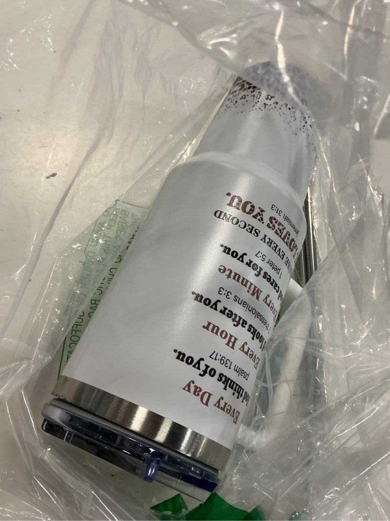 Condition photo showing Good Condition for duuv christian gifts for women, christian tumbler 40 oz with handle, christmas thanksgiving religious gifts for wife mom sister, jesus god encouragement gift for faith lovers women, 1pcs christian flowers