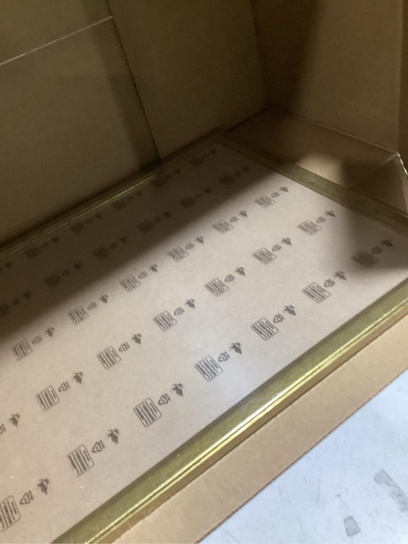 Condition photo showing Good Condition for wood 20x24 frame gold, ornate natural 24x20in poster picture frame, modern golden 20 x 24inch gallery wall photo frame with hd plexiglass, horizontal vertical wall mounting display 1pcs gold 20x24