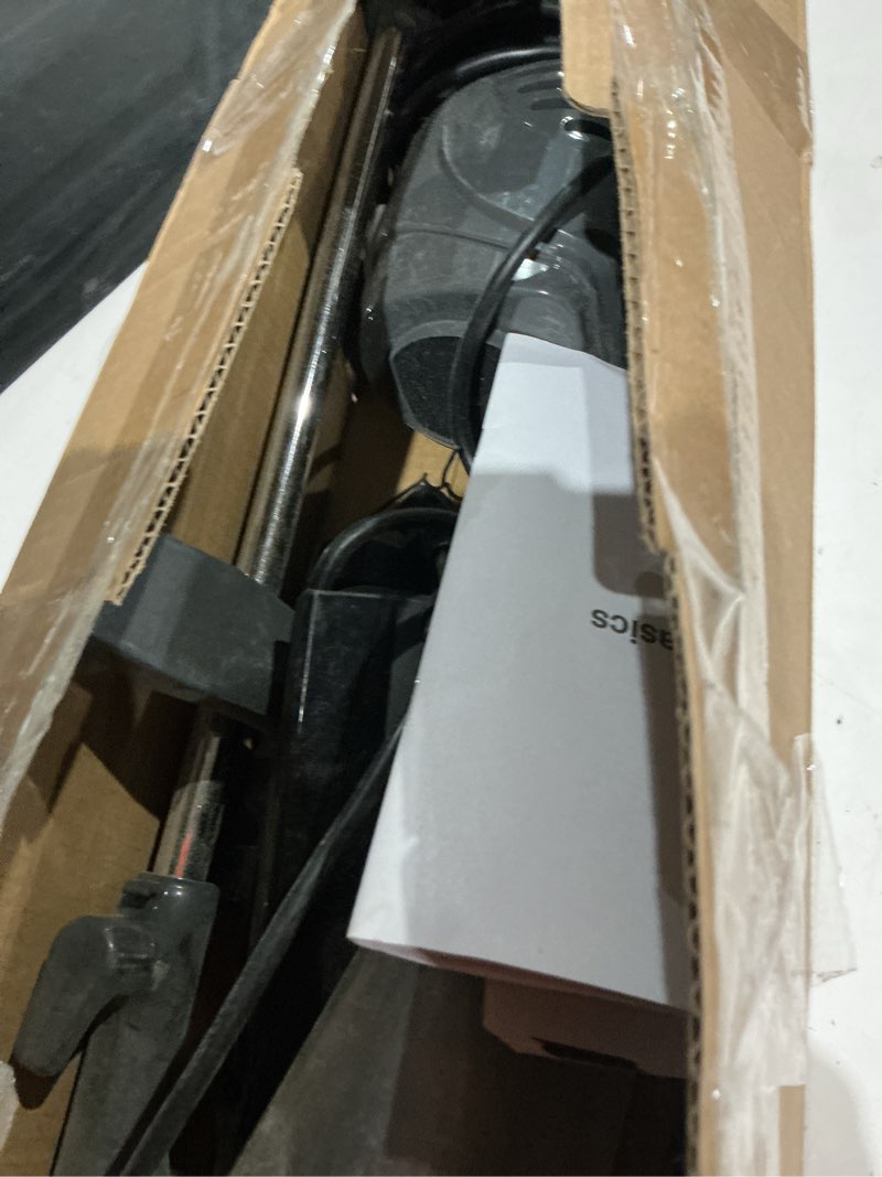 Condition photo showing As Is for amazon basics 2-in-1 corded stick vacuum cleaner, converts to handheld, lightweight (3.9 lbs), with washable filter, crevice tools, 0.5l dust cup, self-standing, 19.7-ft cord, 300w, black vacuum cleaner only