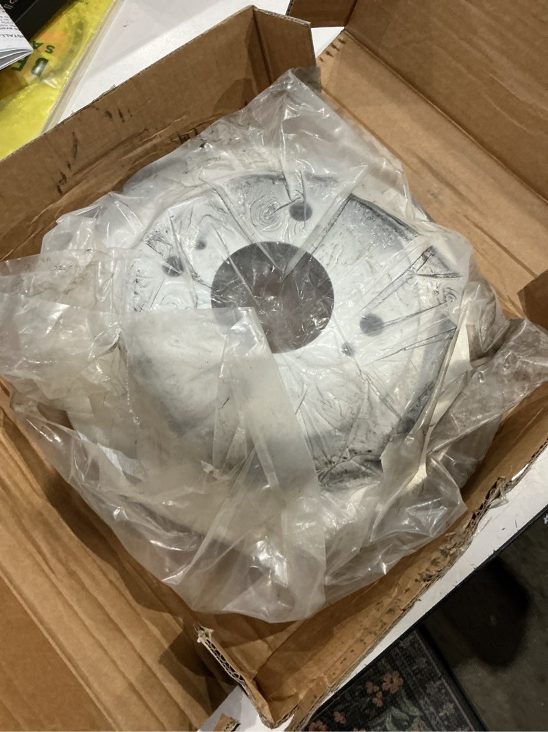 Condition photo showing As Is for quality-built rear brake rotor, black series br31063g, compatible with 1989-1998 nissan 240sx