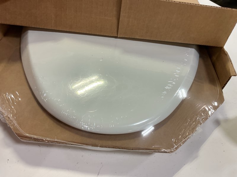 Condition photo showing New/Like New for mayfair cassel slow close toilet seat, easy clean, non slip premium wood seat, easy install, made in usa, elongated, white elongated 1 - toilet seat