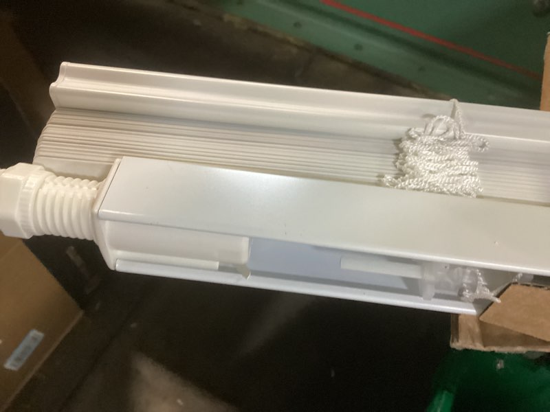 Condition photo showing Good Condition for myshade no-drill cordless horizontal mini blinds – 44.5" w x 48" h tool-free inside mount window blinds with 1" vinyl slats, light filtering & privacy, child & pet safe, white cordless-white 44.5" w x 48" h