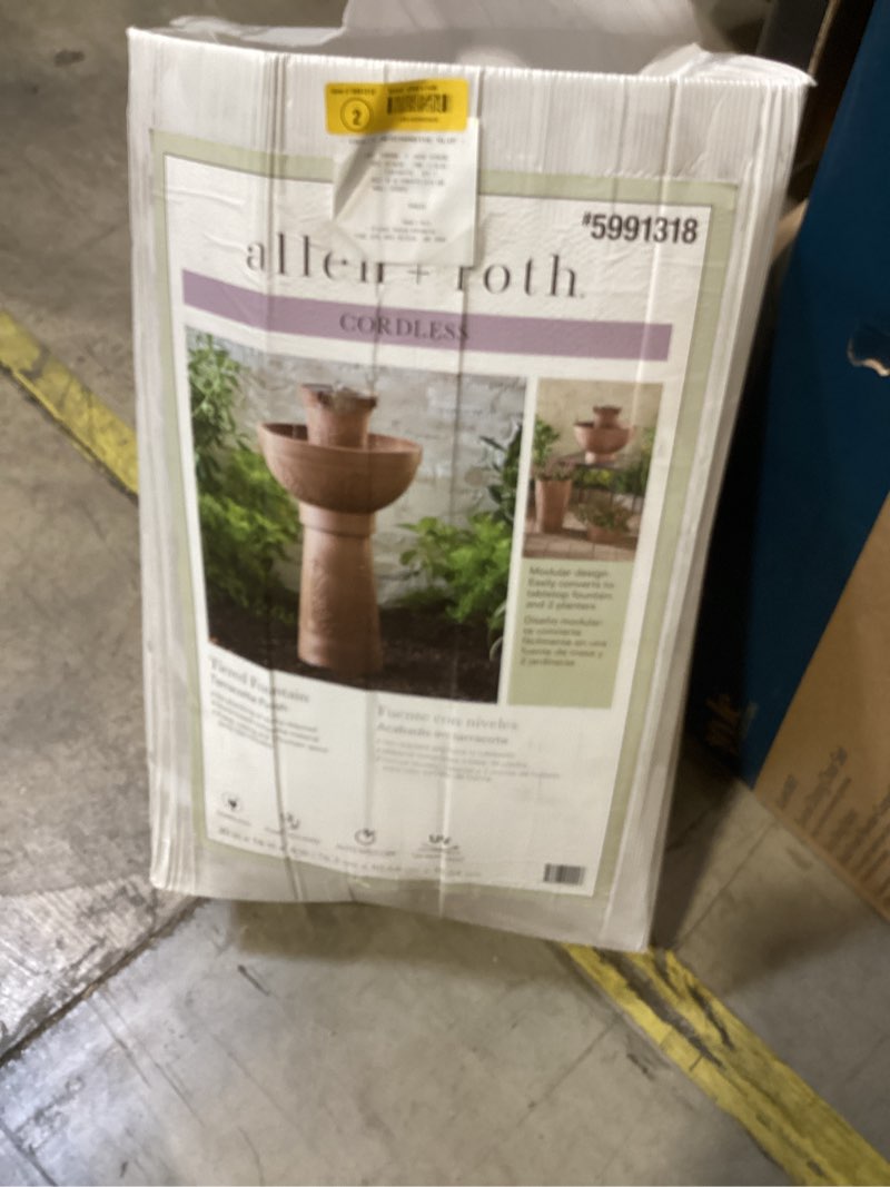 Condition photo showing Good Condition for lecce cordless modular fountain tiered, terracotta