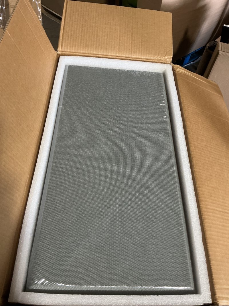Condition photo showing New/Like New for olanglab fiberglass acoustic wall panels 4 pack, 11.8'' x 23.6'' sound panels, fabric wrapped sound proof panels for walls (dark grey) 12x24 4pack dark gray