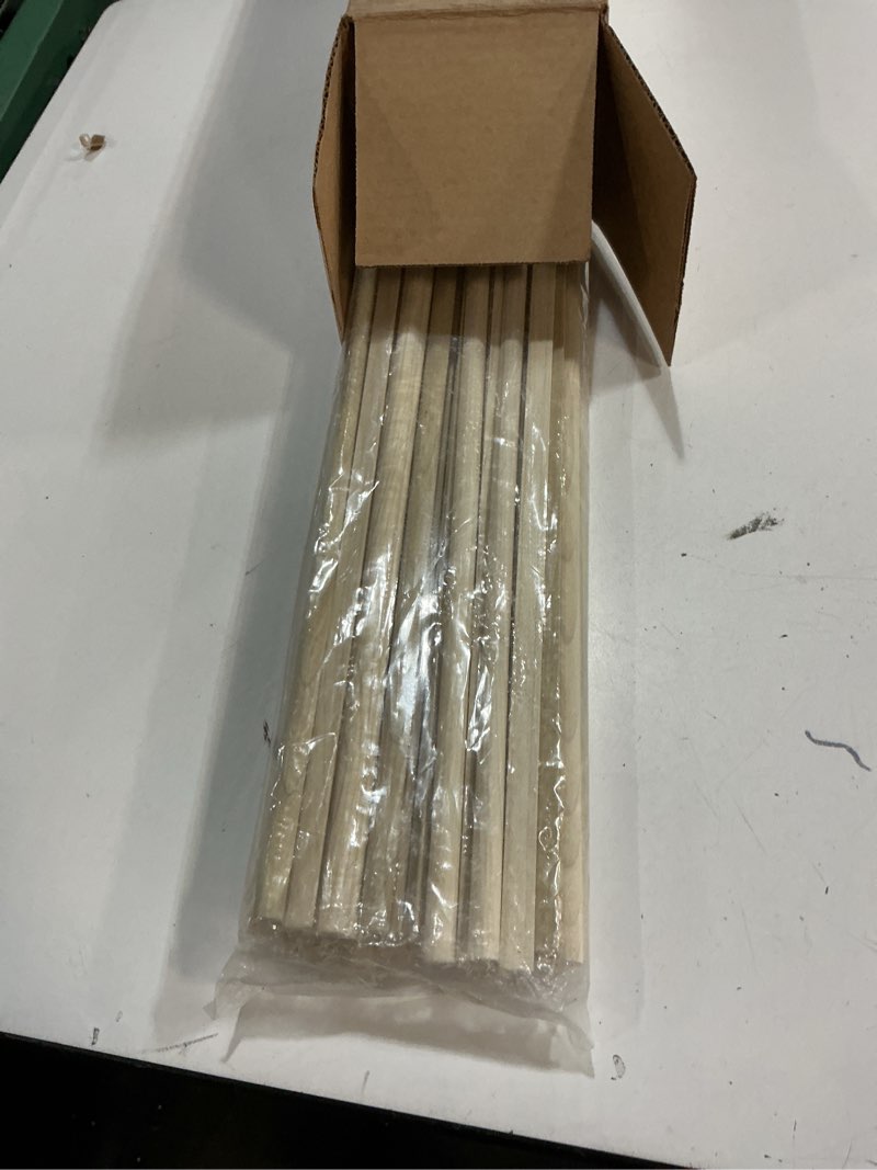Condition photo showing Good Condition for Split Wood Dowel Rods 36-inch x 1/2-inch, Pack of 50 Unfinished Fluted Birch Moldings for DIY & Dowel Feature Wall, by Woodpeckers 50 1/2 x 36
