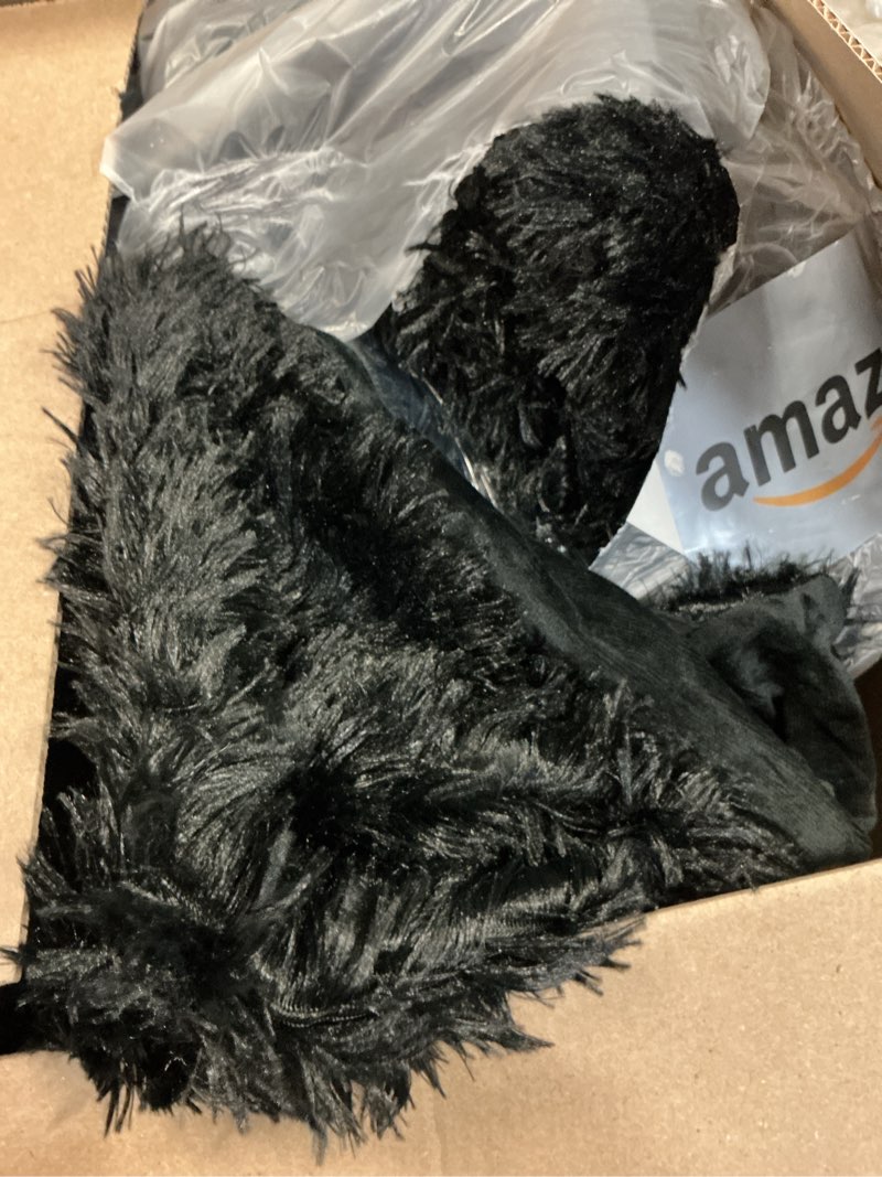 Condition photo showing As Is for fur comforter cover set queen - ultra soft fluffy plush