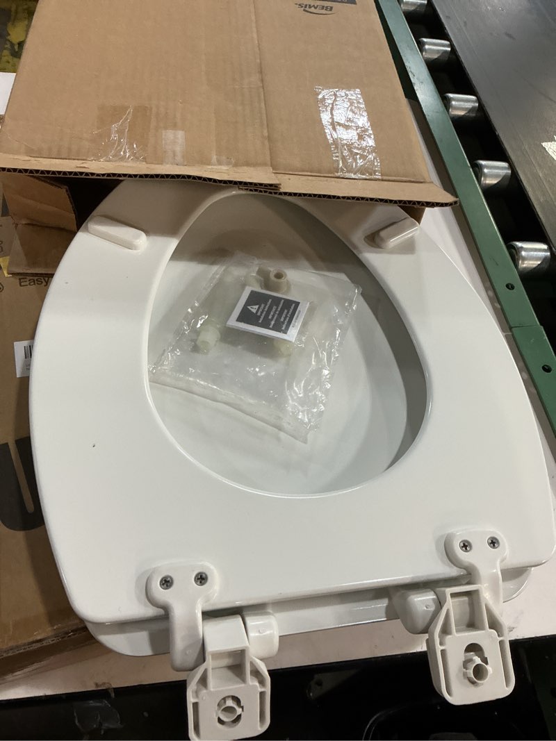 Condition photo showing Good Condition for Mayfair Linden Slow Close Toilet Seat, Non Slip Heavy Duty Wood, Easy Install, Elongated, White