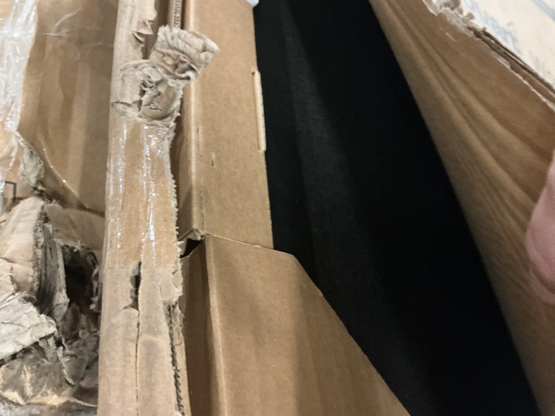 Condition photo showing As Is for innovart extra large cork bulletin board 72"x48" with 40 push pins, corkboard with black wood frame, cork notice board message board for wall, wall mount framed pin board for home, office, school black wood frame 72"x48"