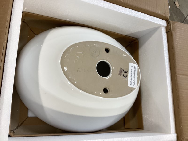 Condition photo showing Good Condition for nuestra vida small bathroom sink above counter, 16?x13? oval vessel sink, porcelain ceramic bowl sinks for bathrooms, modern art basin lavatory vanity sink
