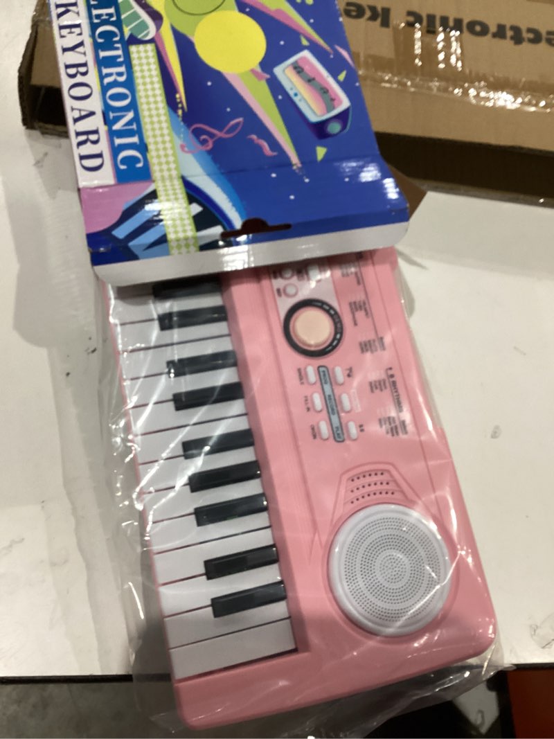 Condition photo showing As Is for 49 key pink piano keyboard toy for 3 year old girl birthday gift kids keyboards pianos with microphone musical toys for 3 4 5 6 7 year old boys girls gifts