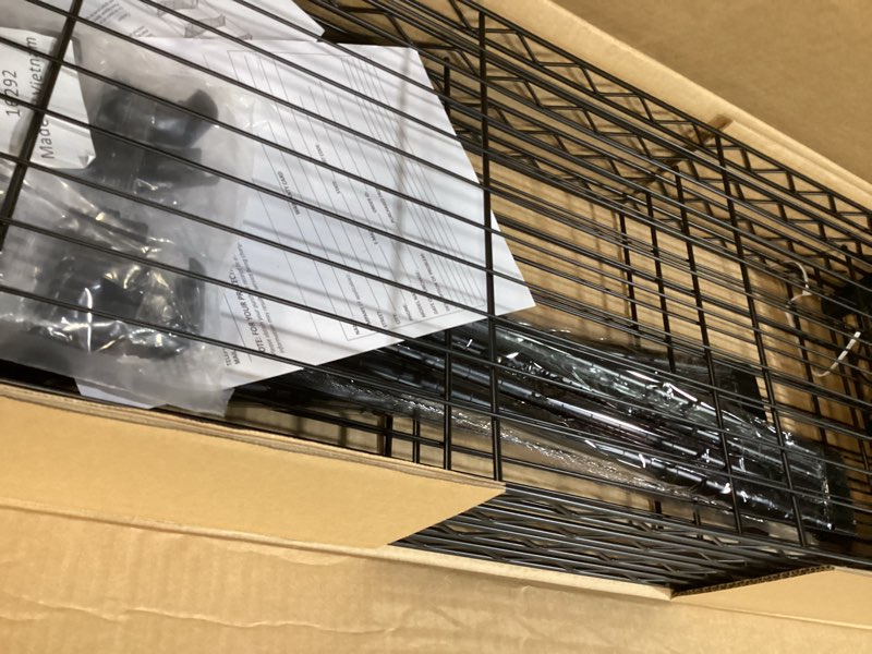 Condition photo showing Good Condition for 14x36x54 inch 4-shelf storage shelves heavy duty shelving unit for kitchen metal shelves garage organizer wire rack shelving storage unit shelf adjustable utility nsf certification commercial 14lx36wx54h black