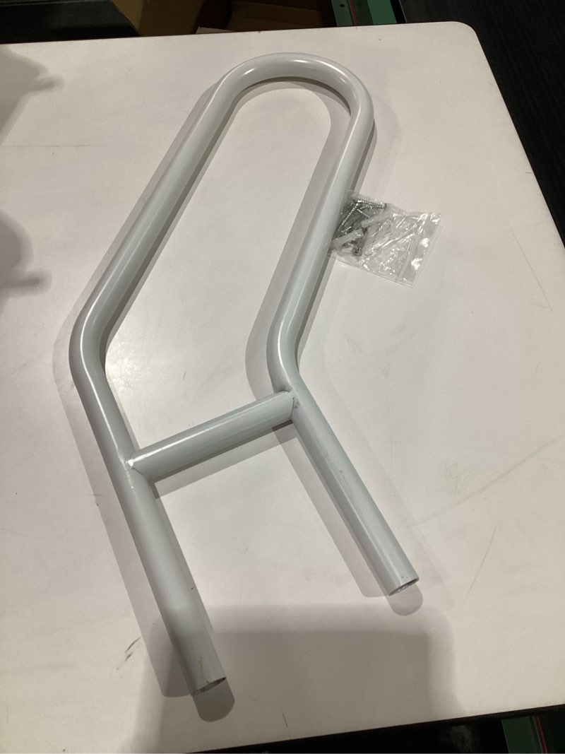 Condition photo showing Good Condition for Auroras Handrails for Outdoor Steps, Sturdy Wall Mount Handrail for 1-3 Steps, 28.7" Stainless Steel Railing for Outdoor & Indoor, Garage, Porch, Yard and Garden Stairway (White)