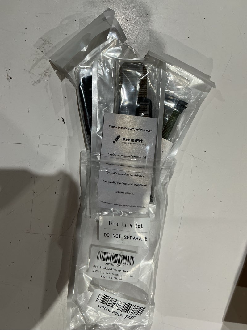 Condition photo showing As Is for nylon watch band for apple watch ultra 3/2/1 band 49mm 46mm 45mm 44mm 42mm(series 1 2 3), adjustable breathable iwatch straps for apple watch ultra bands for men 11/10/9/8/7/6/se/5/4/3/2/1?3 pack: black+khaki+green (black buckle), 44/45/46/49/42 mm(series 3)) 3 pack: black+khaki+green (black buckle) 44/45/46/49/42mm(series 3)