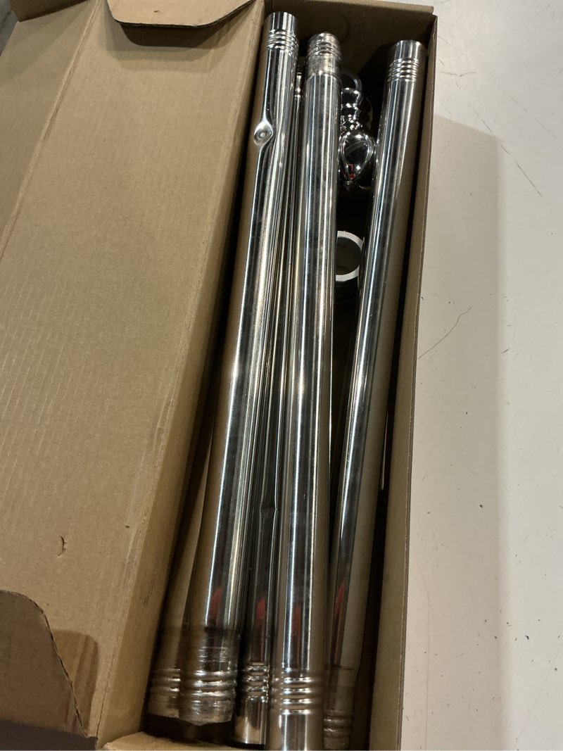 Condition photo showing Good Condition for anovo flag pole kit- stainless steel 6 ft flag poles with1 inch metal 360° rotating flag pole rings clip, two-position flag pole holder brackets mounting for outside house outdoor porch (6 ft-sliver) 6 ft - sliver