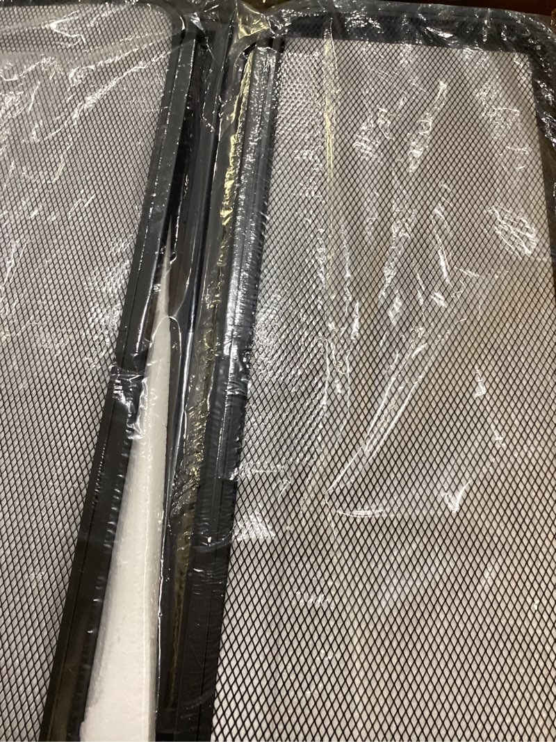 Condition photo showing New/Like New for Mr IRONSTONE 3 Panel Fireplace Screen 51.5" W x 32.5" H Modern Foldable with Wrought Metal Decorative Mesh, Heavy Duty Fire Spark Guard Cover for Home Decor Indoor, Black