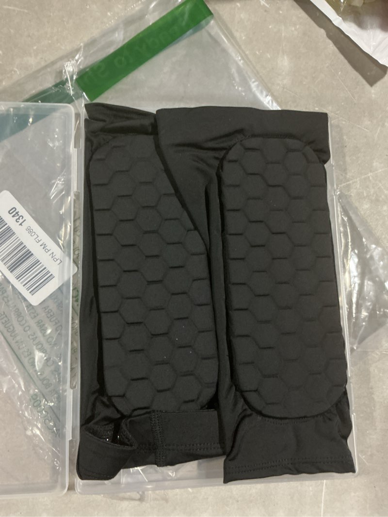 Condition photo showing Good Condition for 2 pack soccer shin guards soccer adult, soccer shin guards for kids soccer shin pad with honeycomb pads, shin defender shin guard sleeves, ski shin guards ski shin pads black medium
