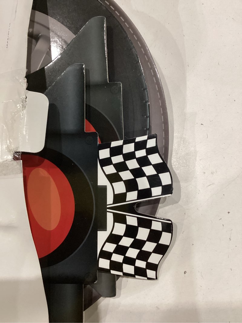Condition photo showing Good Condition for 3-tier race car theme cupcake stand racing birthday party decoration round cardboard cupcake stand for cars birthday decorations race car party supplies race car style