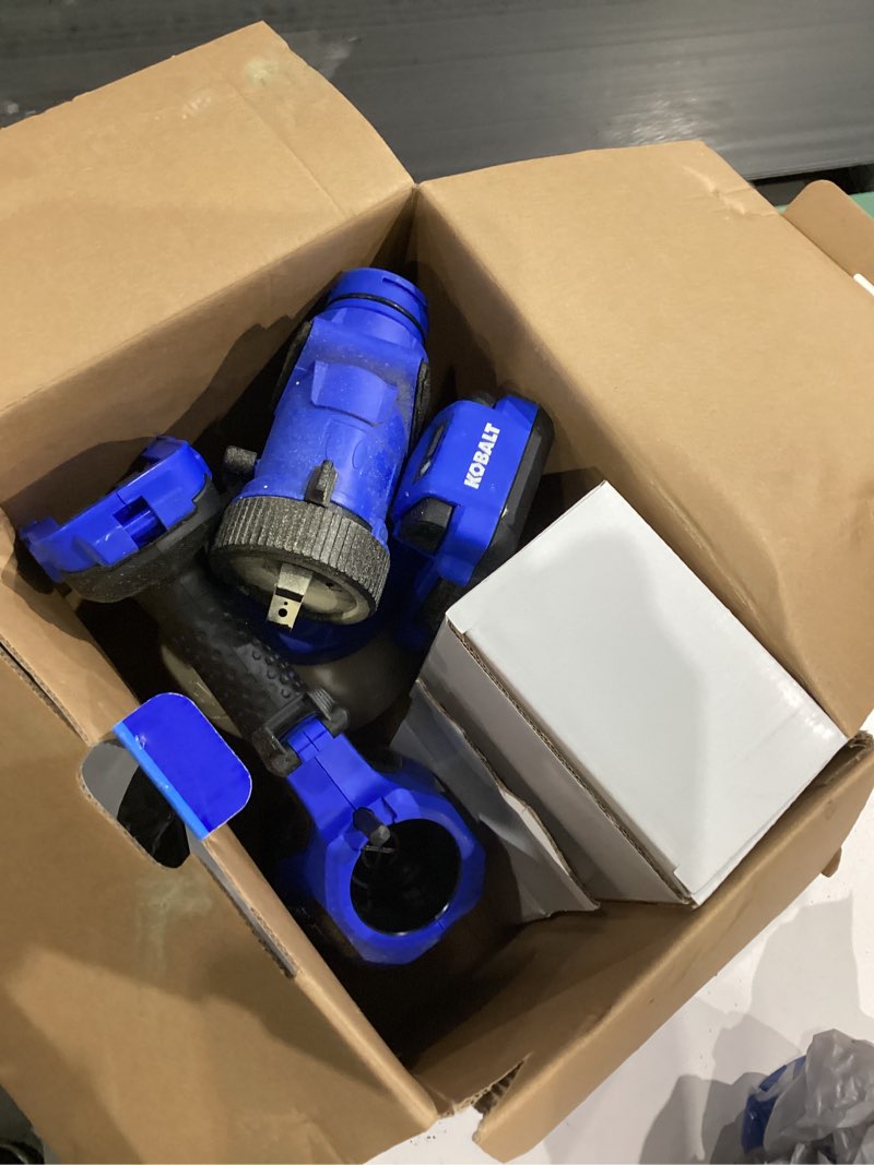 Condition photo showing As Is for incomplete))))kobalt cordless battery handheld hvlp paint sprayer (compatible with stains)