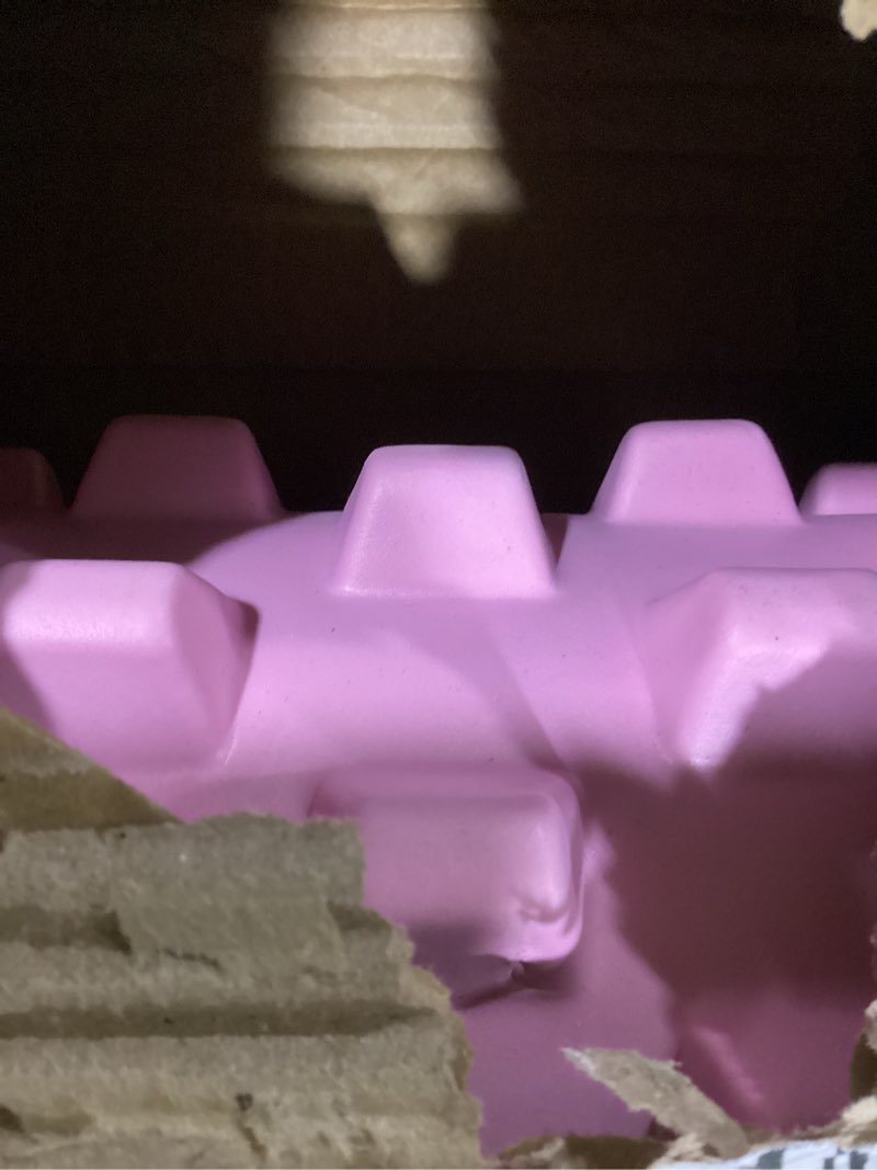 Condition photo showing Good Condition for pink foam roller with stand, fixable back roller foam for back pain, 21 in trigger point foam roller for fitness & exercise relief, suction cup & wall-mountable foam roller for back, legs waist & more