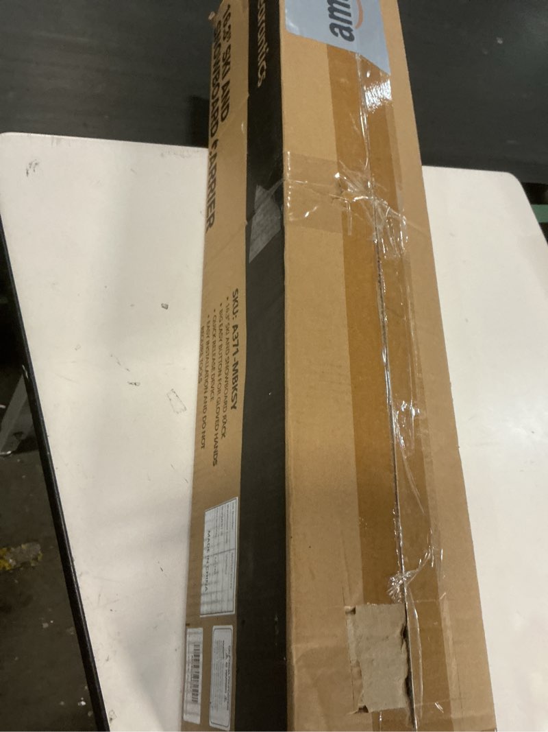 Condition photo showing New/Like New for 16.3 Inch Ski and Snowboard Rack for Car Roof, with TPV Rubber Padding and Lock, Fit 2 Pairs of Skis or 2 Snowboards, Mounting System Fits for Square/Round/Aero/Oval Cross Bars, Silver Silver 16.3 Inch