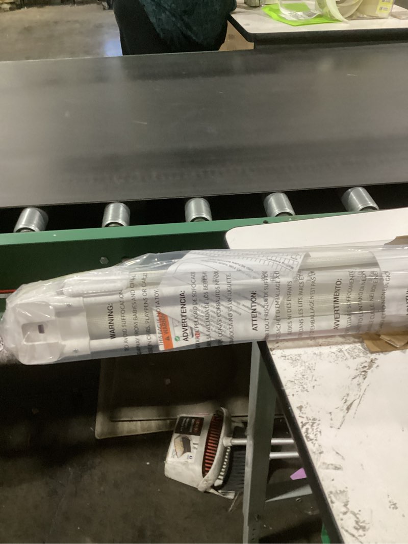 Condition photo showing New/Like New for 85 Inch Wide Baby Gate for Wide Openings Indoor Retractable Baby Gates Outdoor Retractable Dog Gate Mesh Gates for Kids or Pets Long Pet Gate for Doorways Long Dog Gate for Stairs, Porches, White White (33" Tall x 85" Wide)